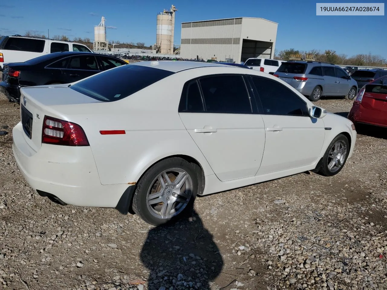 2007 Acura Tl VIN: 19UUA66247A028674 Lot: 78847554