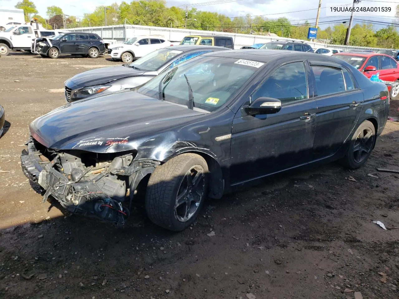 2008 Acura Tl VIN: 19UUA66248A001539 Lot: 51455123