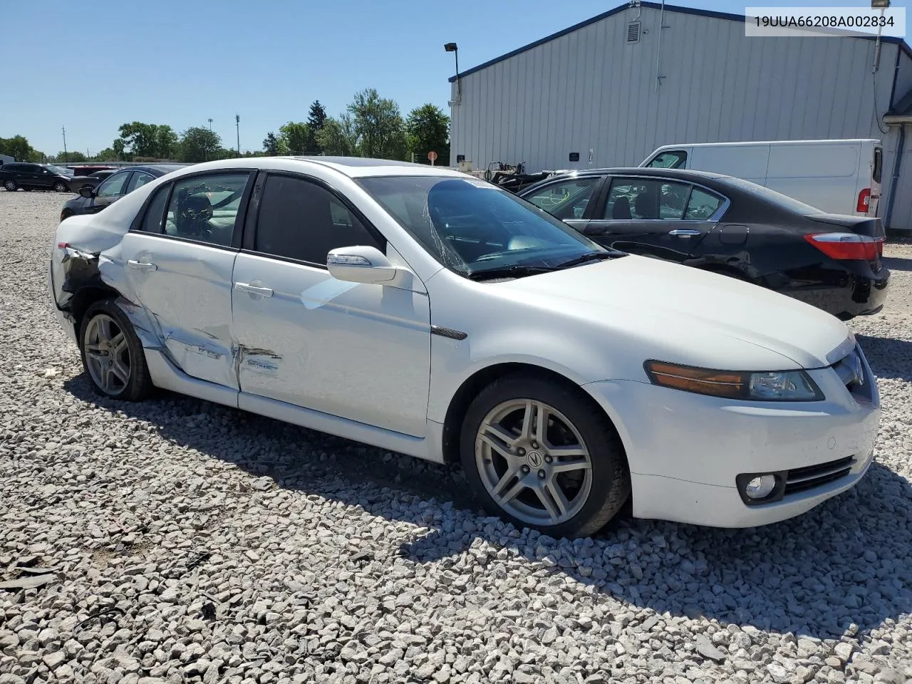 2008 Acura Tl VIN: 19UUA66208A002834 Lot: 56902234