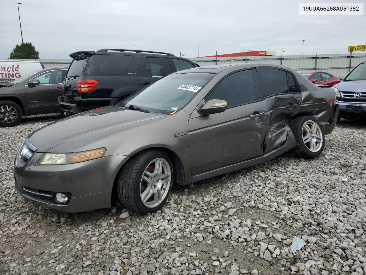 2008 Acura Tl VIN: 19UUA66258A051382 Lot: 66422114