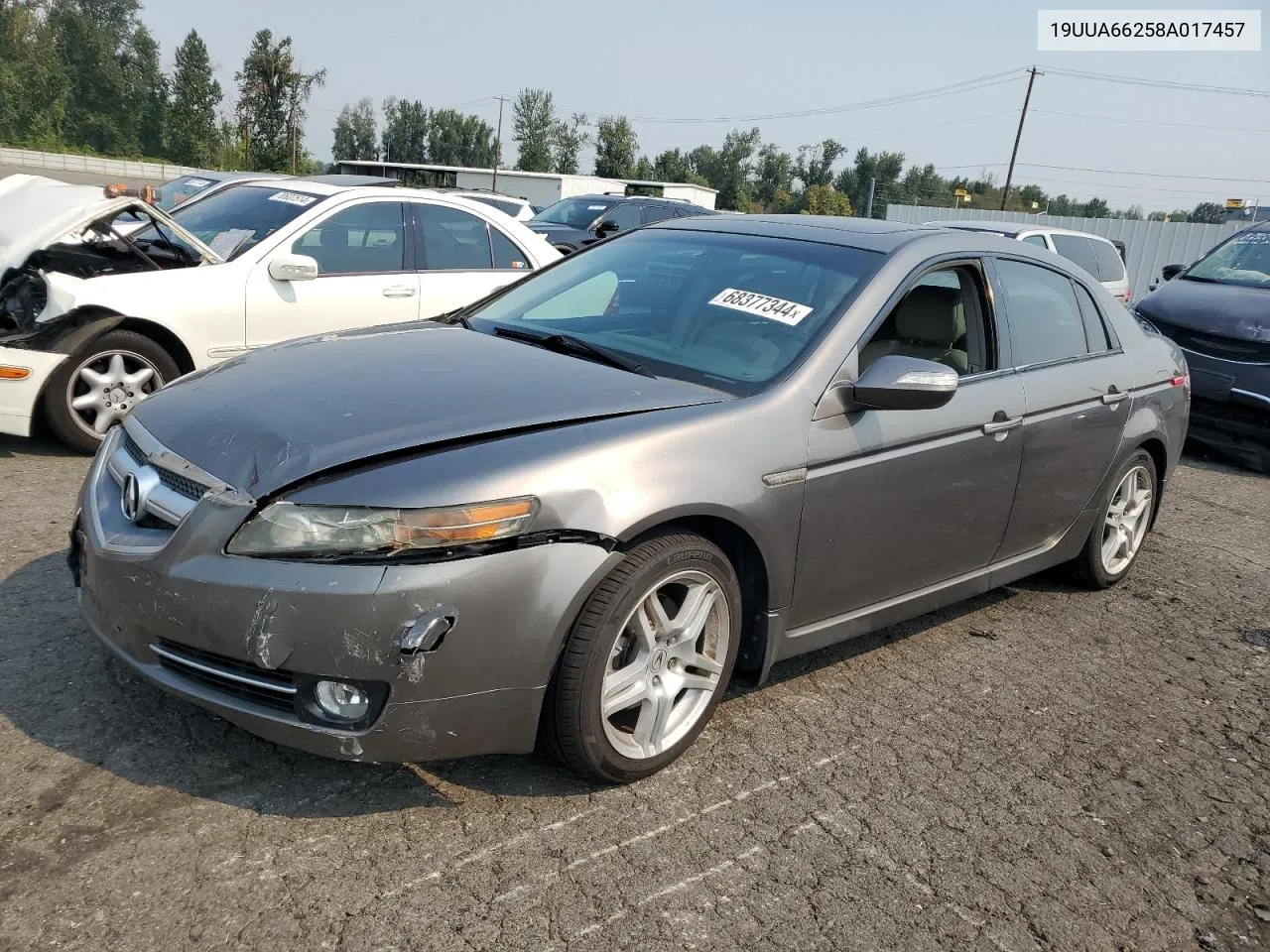 2008 Acura Tl VIN: 19UUA66258A017457 Lot: 68377344