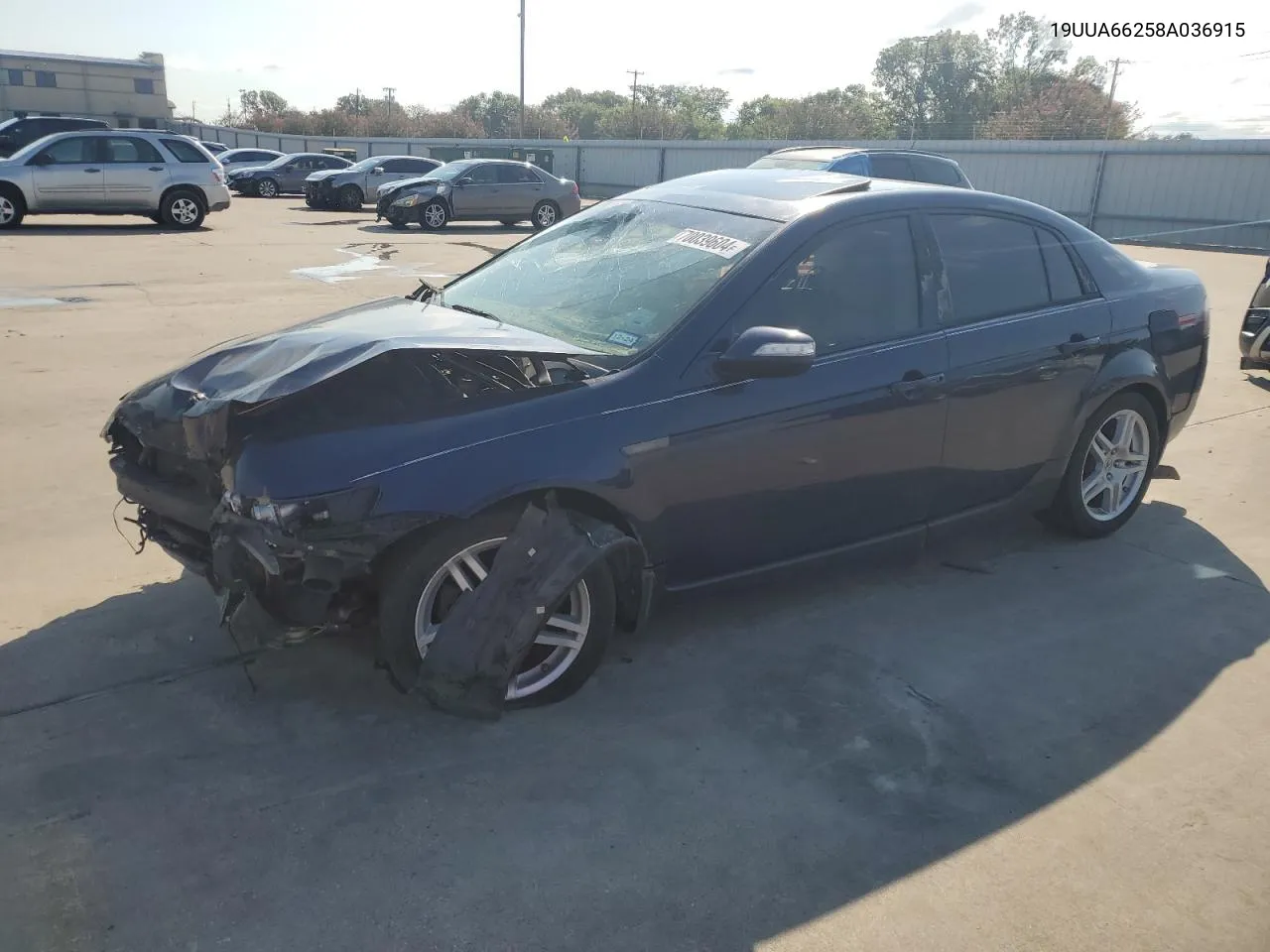 2008 Acura Tl VIN: 19UUA66258A036915 Lot: 70039604