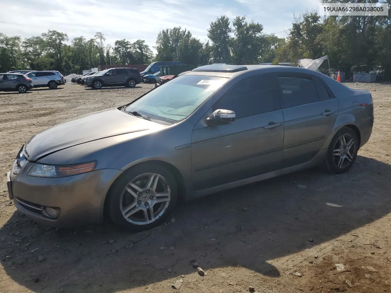 2008 Acura Tl VIN: 19UUA66298A038005 Lot: 70044734