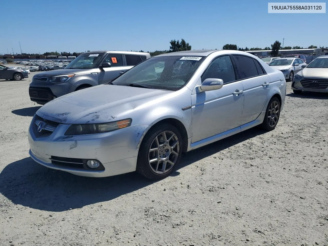 2008 Acura Tl Type S VIN: 19UUA75558A031120 Lot: 70930894