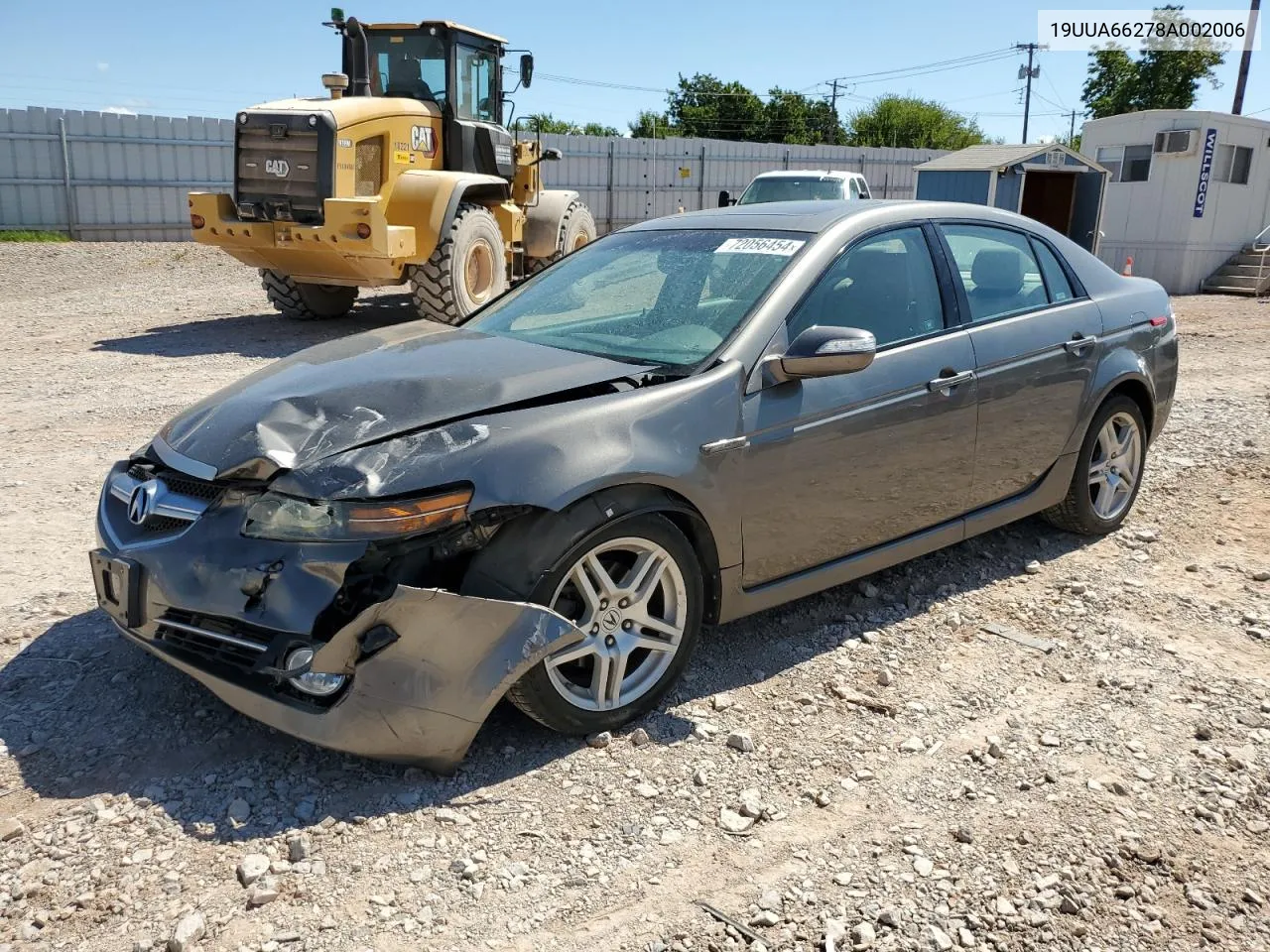 2008 Acura Tl VIN: 19UUA66278A002006 Lot: 72056454