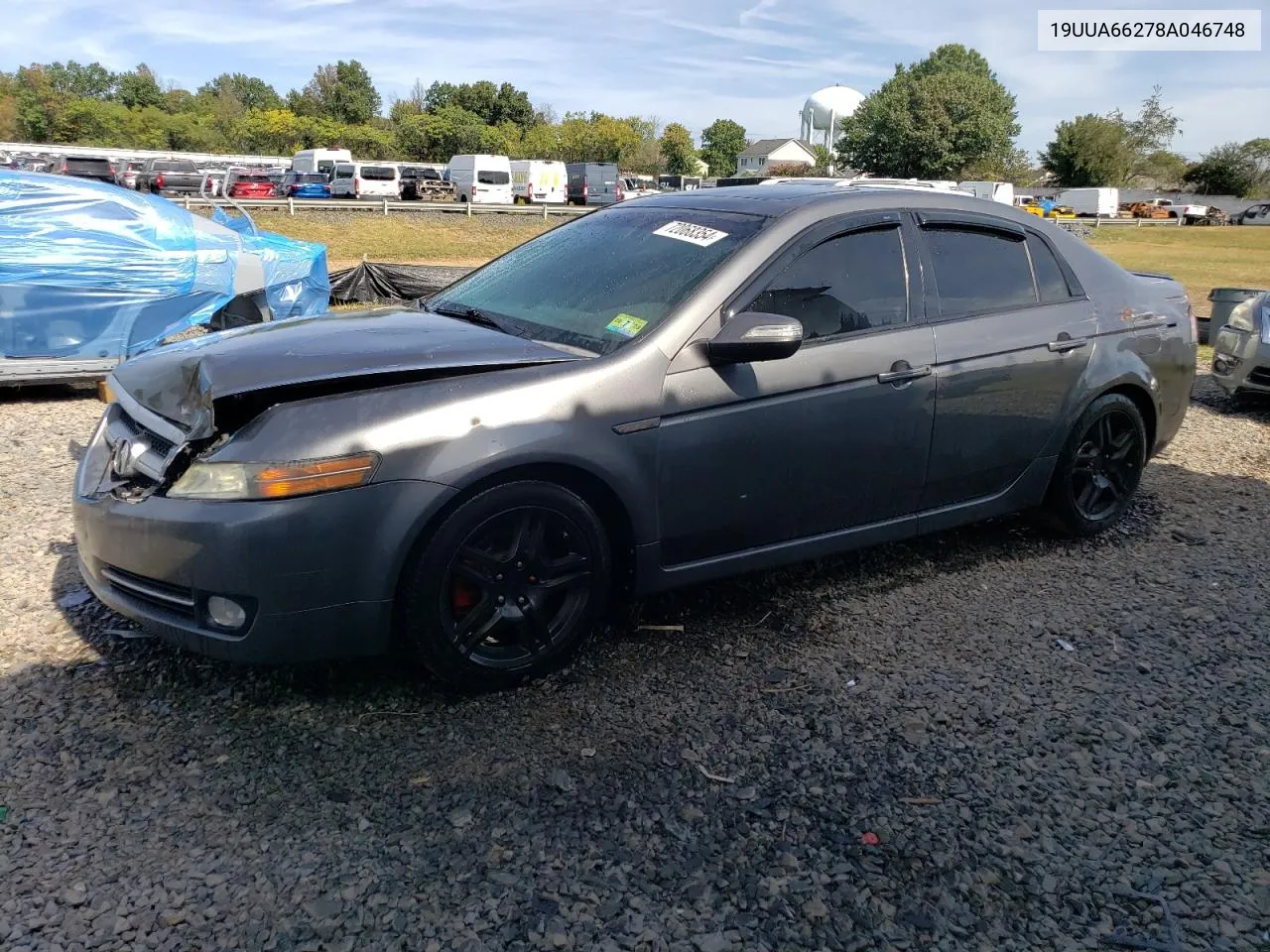 2008 Acura Tl VIN: 19UUA66278A046748 Lot: 72068354