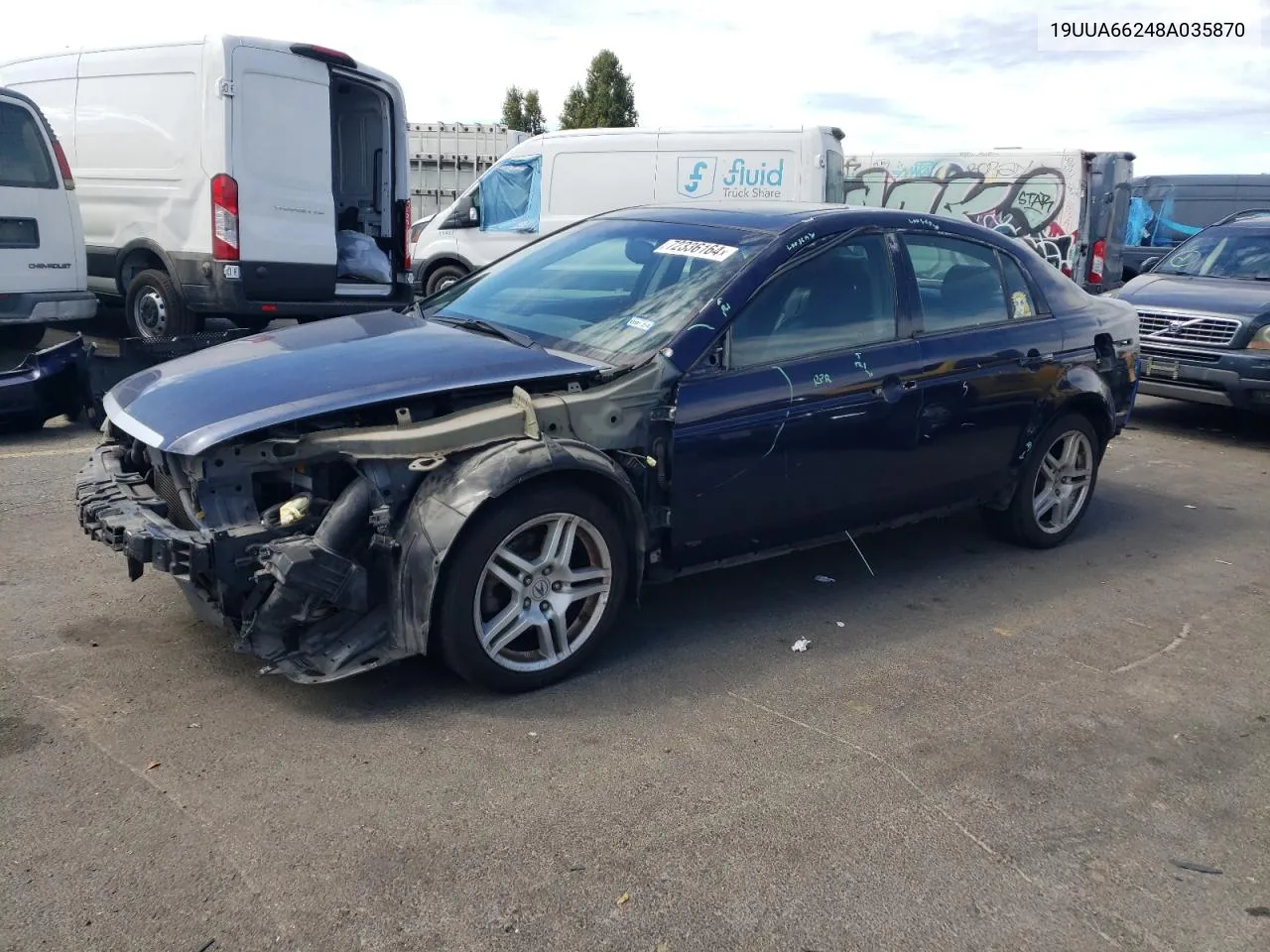 2008 Acura Tl VIN: 19UUA66248A035870 Lot: 72336164