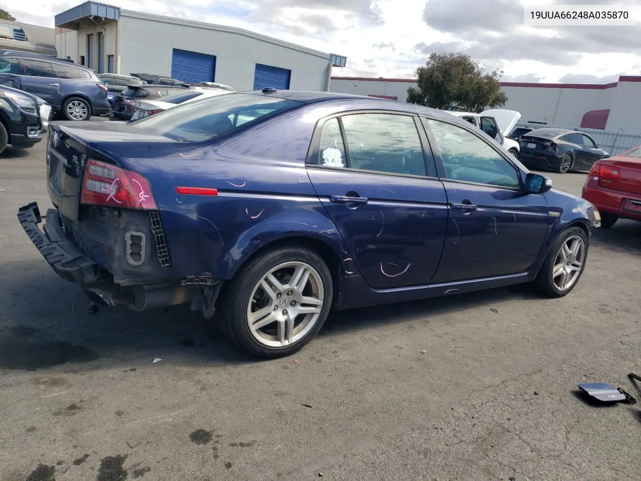 2008 Acura Tl VIN: 19UUA66248A035870 Lot: 72336164