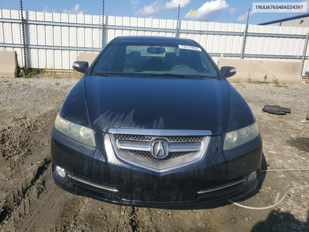 2008 Acura Tl Type S VIN: 19UUA76548A024397 Lot: 72417054