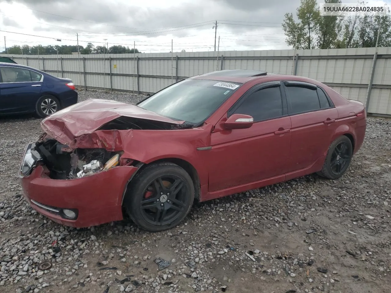 2008 Acura Tl VIN: 19UUA66228A024835 Lot: 73044864