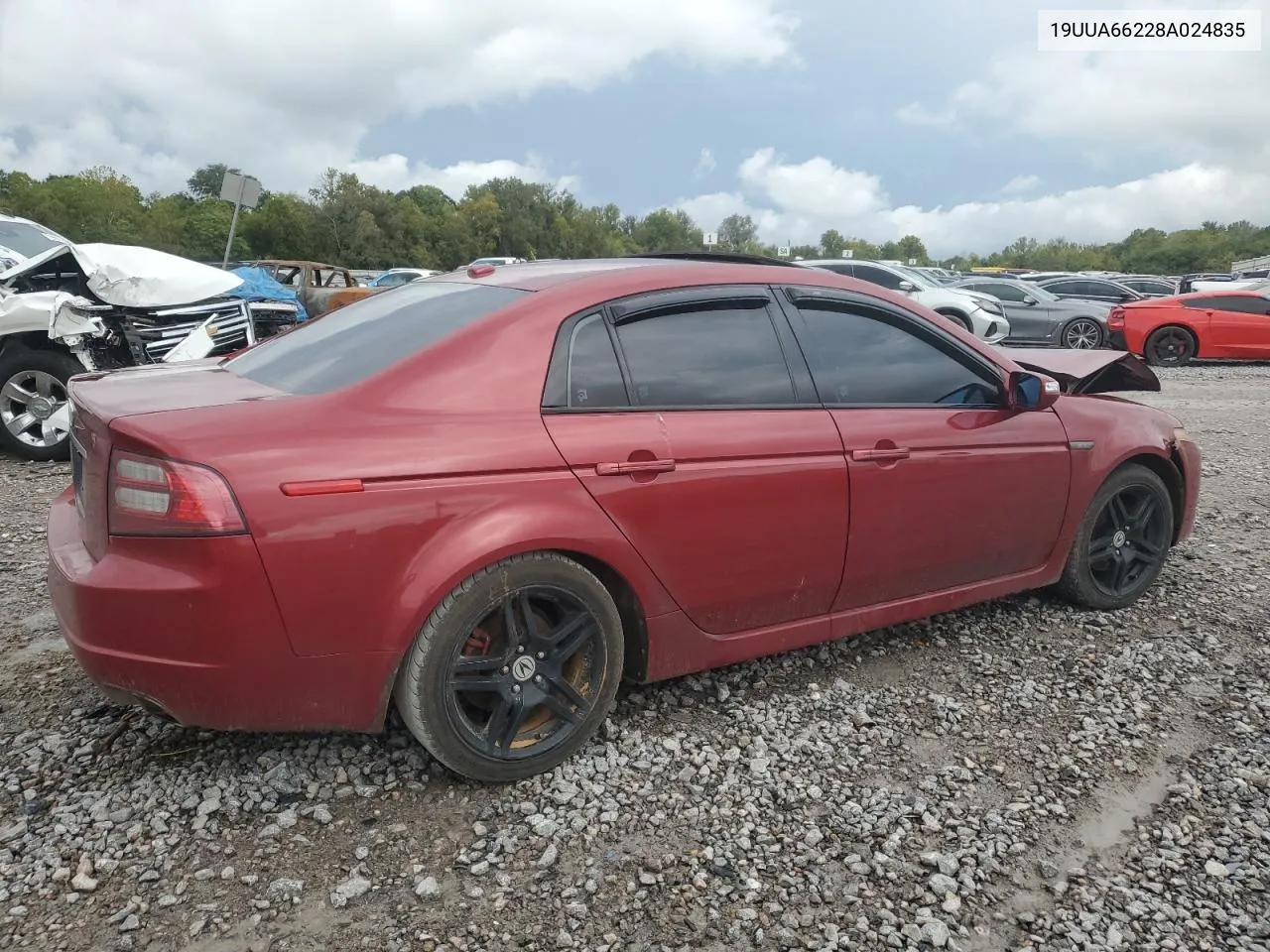 2008 Acura Tl VIN: 19UUA66228A024835 Lot: 73044864