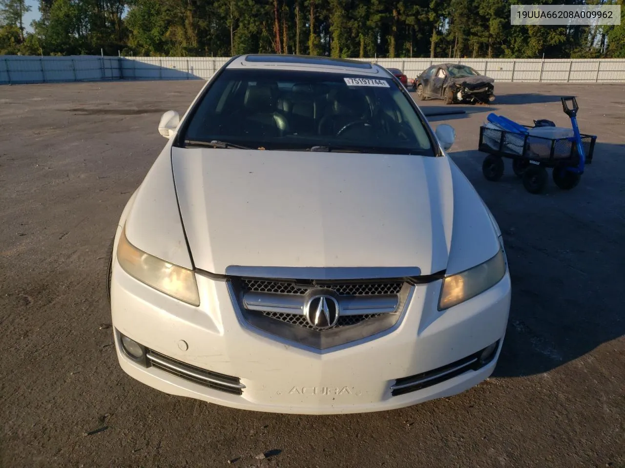 2008 Acura Tl VIN: 19UUA66208A009962 Lot: 75197744