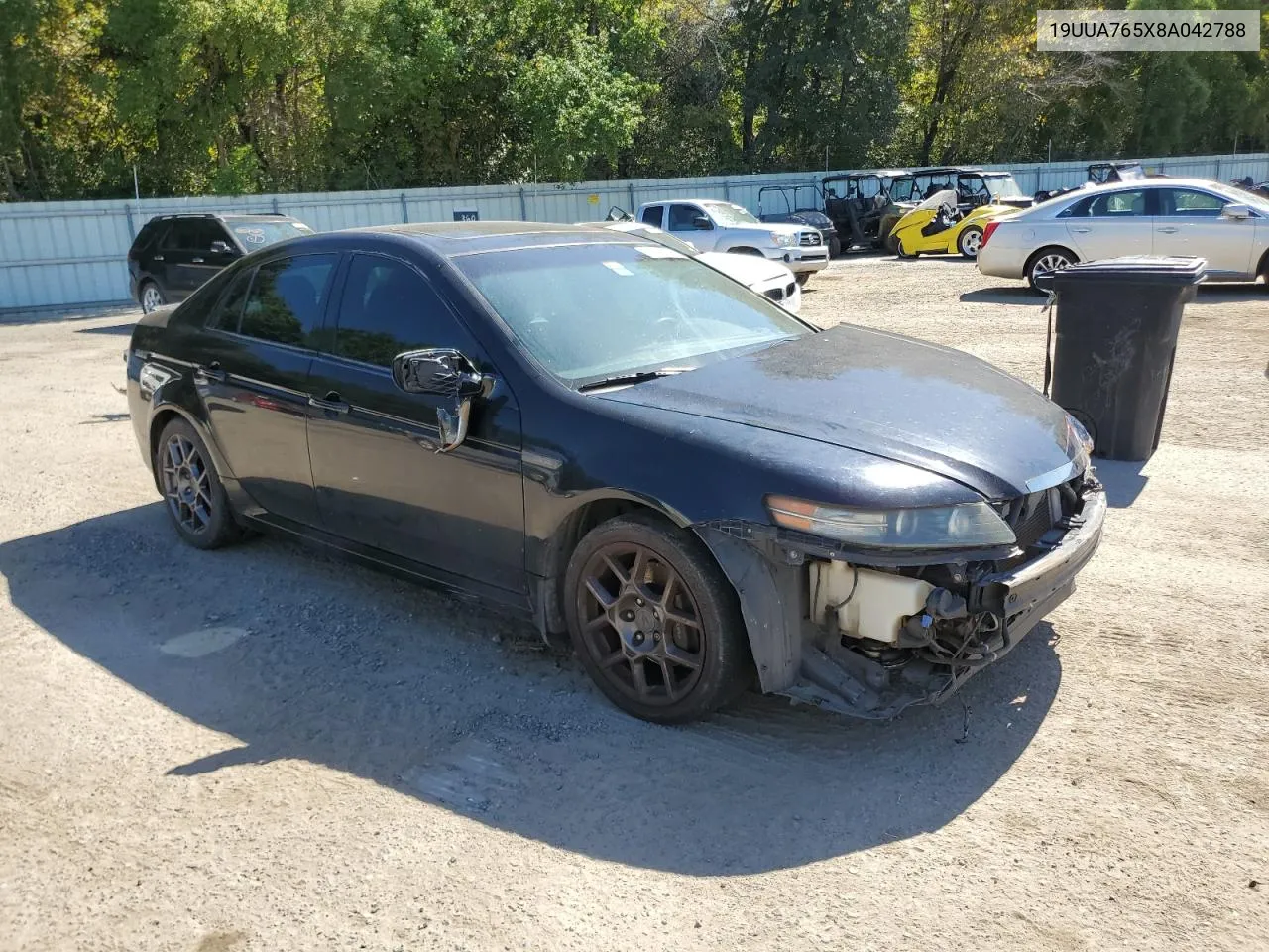 2008 Acura Tl Type S VIN: 19UUA765X8A042788 Lot: 75236514