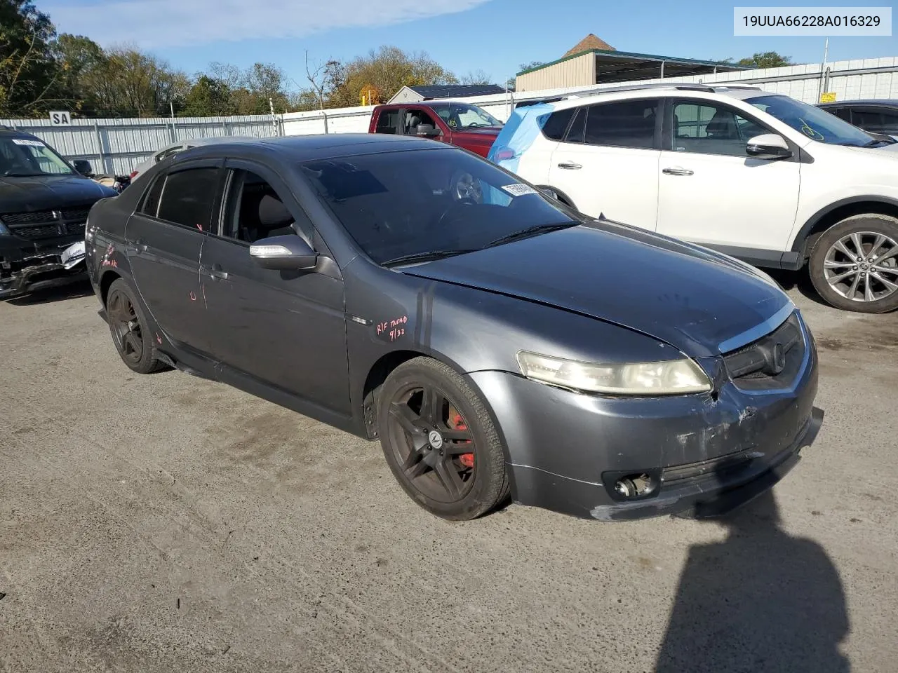 2008 Acura Tl VIN: 19UUA66228A016329 Lot: 75998464