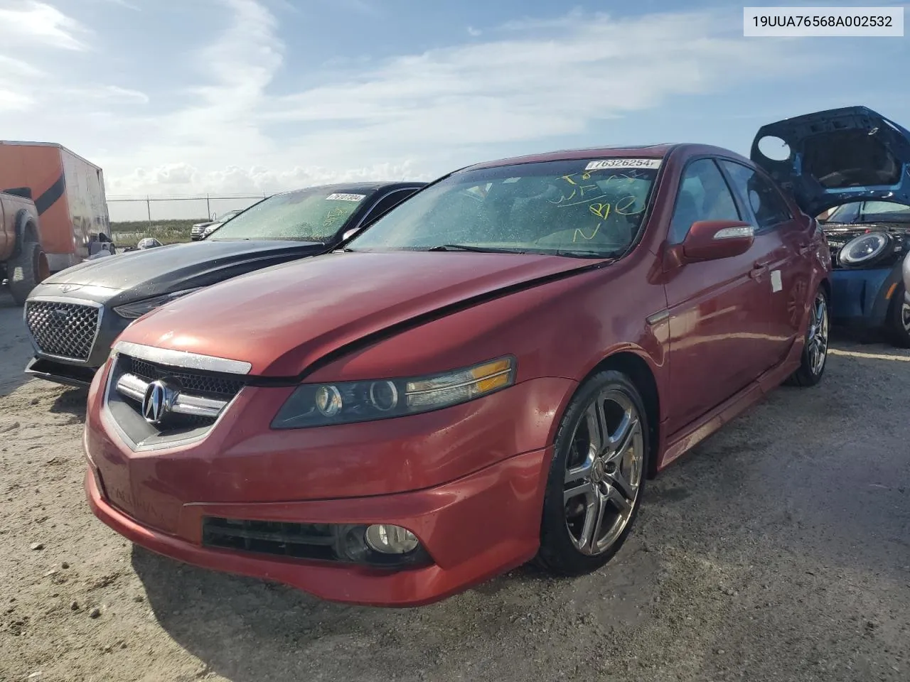 2008 Acura Tl Type S VIN: 19UUA76568A002532 Lot: 76326254