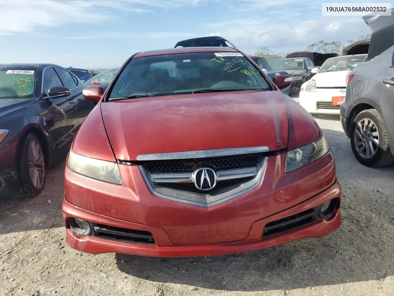 2008 Acura Tl Type S VIN: 19UUA76568A002532 Lot: 76326254