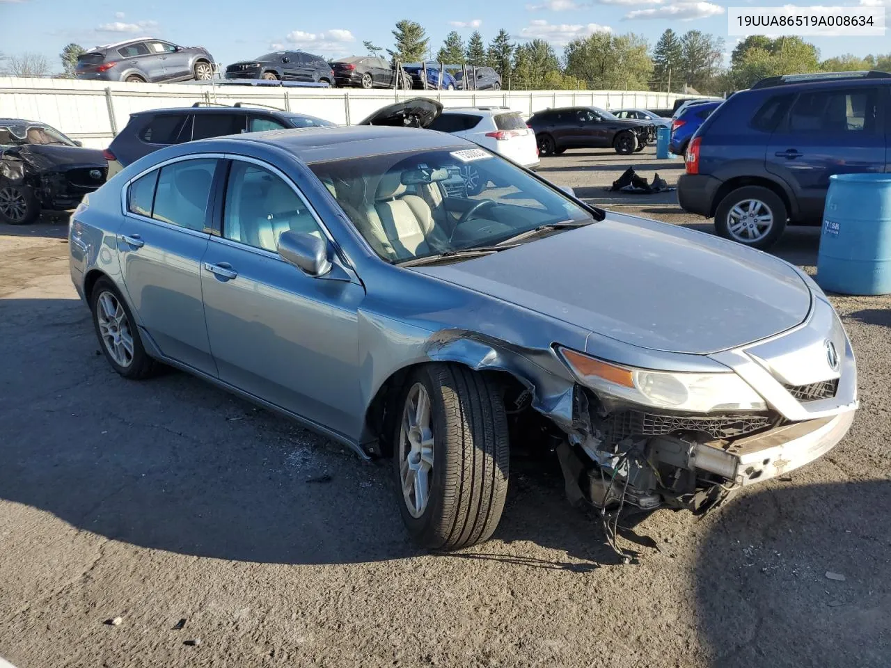 2009 Acura Tl VIN: 19UUA86519A008634 Lot: 75300634