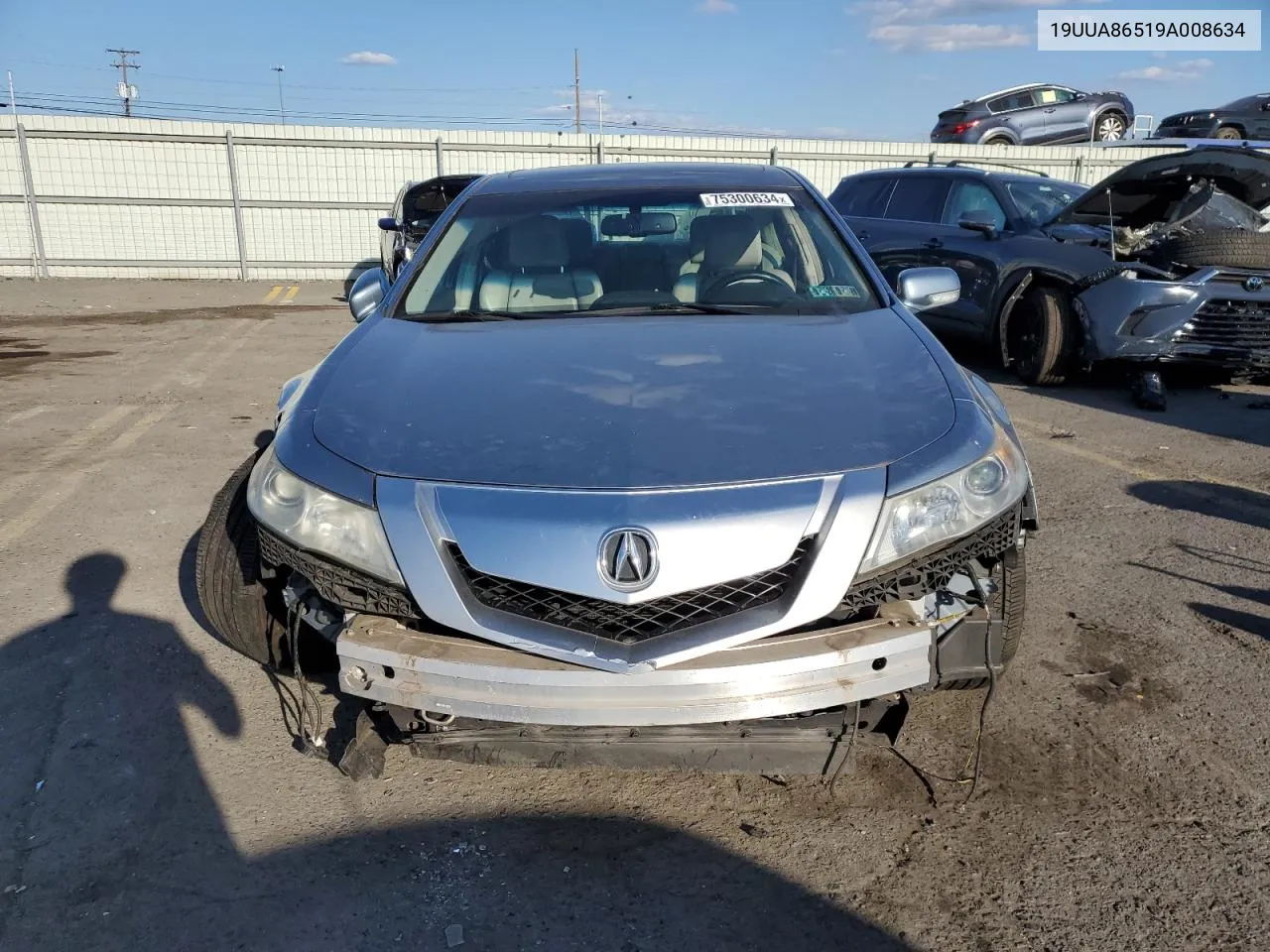 2009 Acura Tl VIN: 19UUA86519A008634 Lot: 75300634