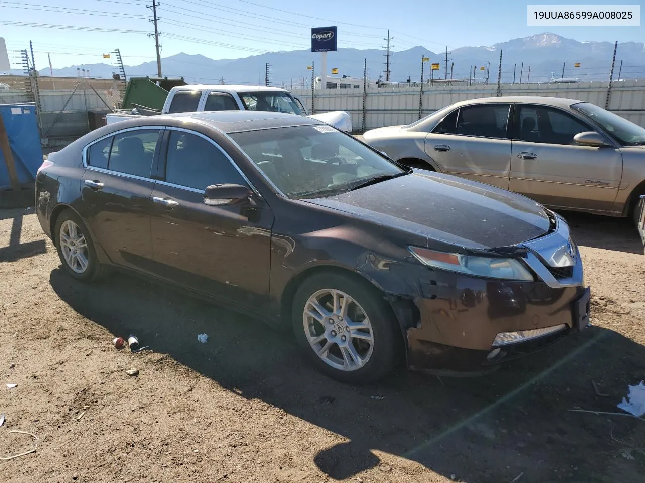 2009 Acura Tl VIN: 19UUA86599A008025 Lot: 77218894