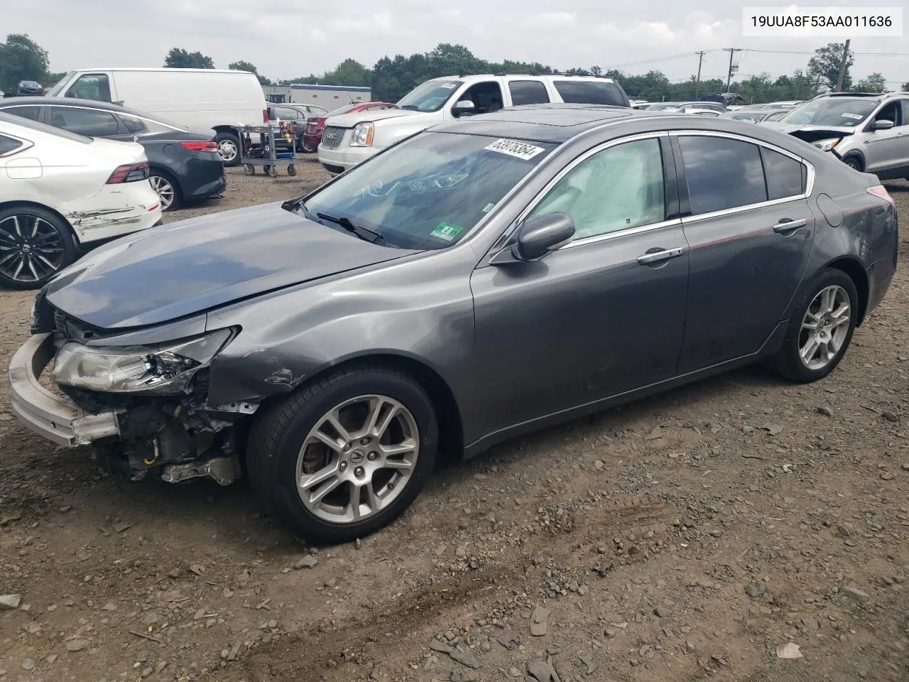 2010 Acura Tl VIN: 19UUA8F53AA011636 Lot: 63976364