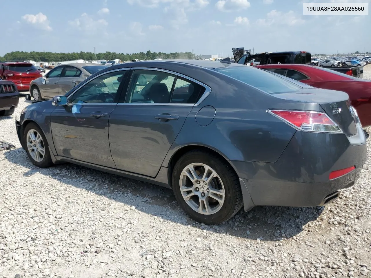 2010 Acura Tl VIN: 19UUA8F28AA026560 Lot: 66347354