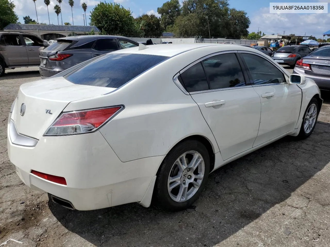 2010 Acura Tl VIN: 19UUA8F26AA018358 Lot: 71833194