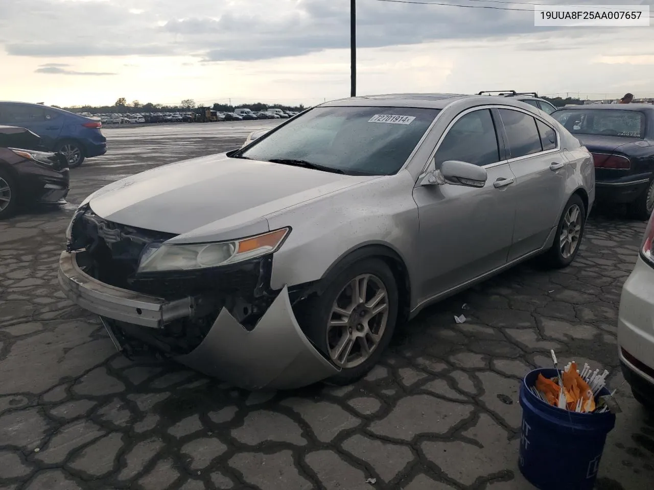 2010 Acura Tl VIN: 19UUA8F25AA007657 Lot: 72701914