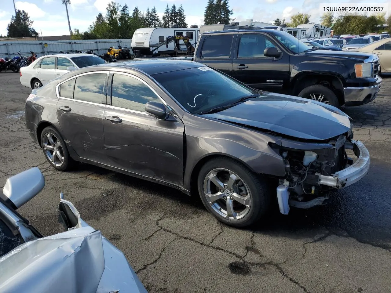 2010 Acura Tl VIN: 19UUA9F22AA000557 Lot: 74697684