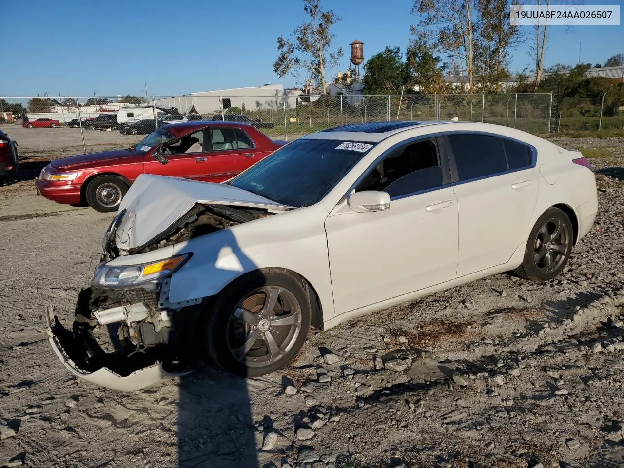 2010 Acura Tl VIN: 19UUA8F24AA026507 Lot: 76259124