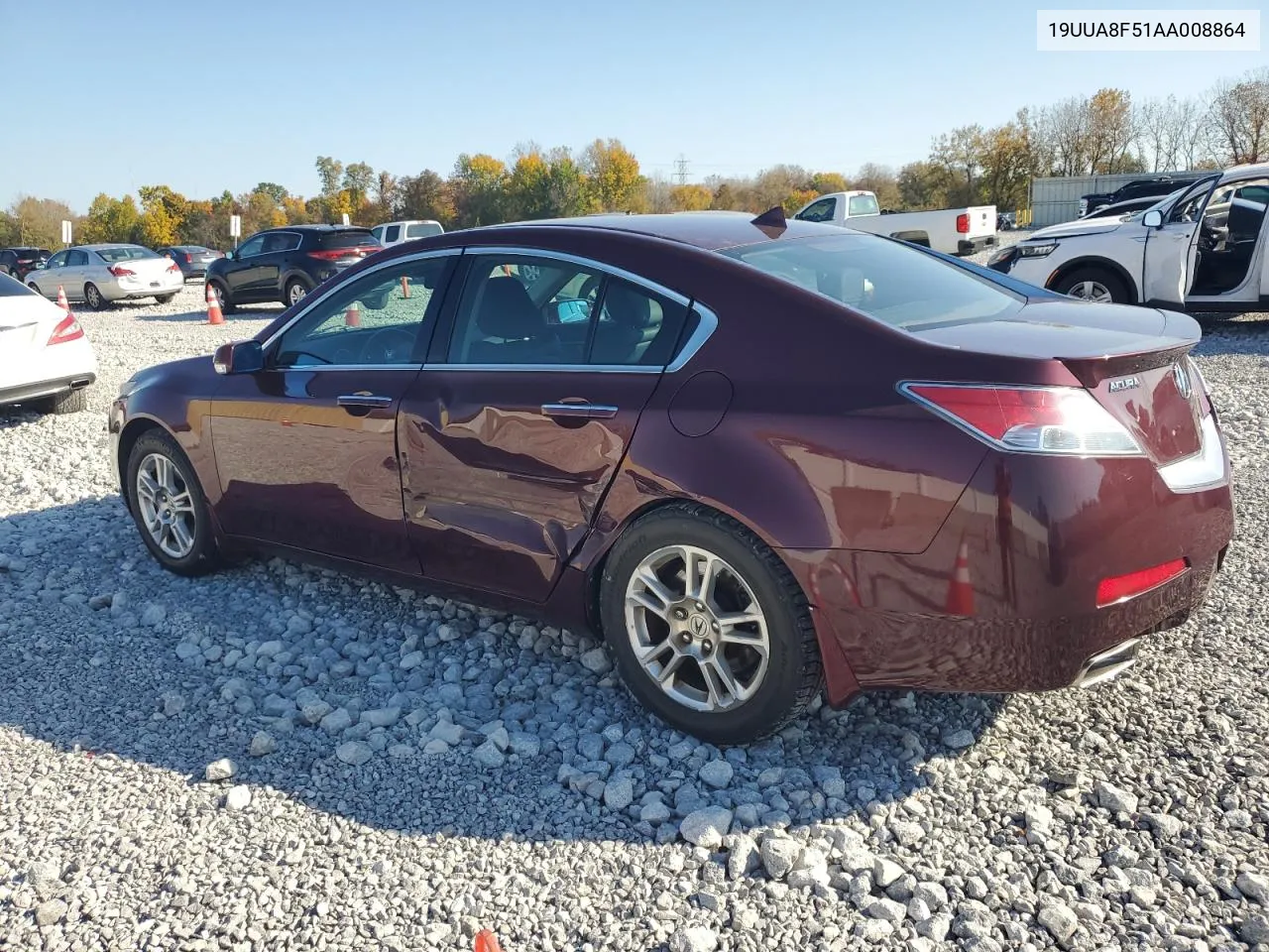 2010 Acura Tl VIN: 19UUA8F51AA008864 Lot: 77030094