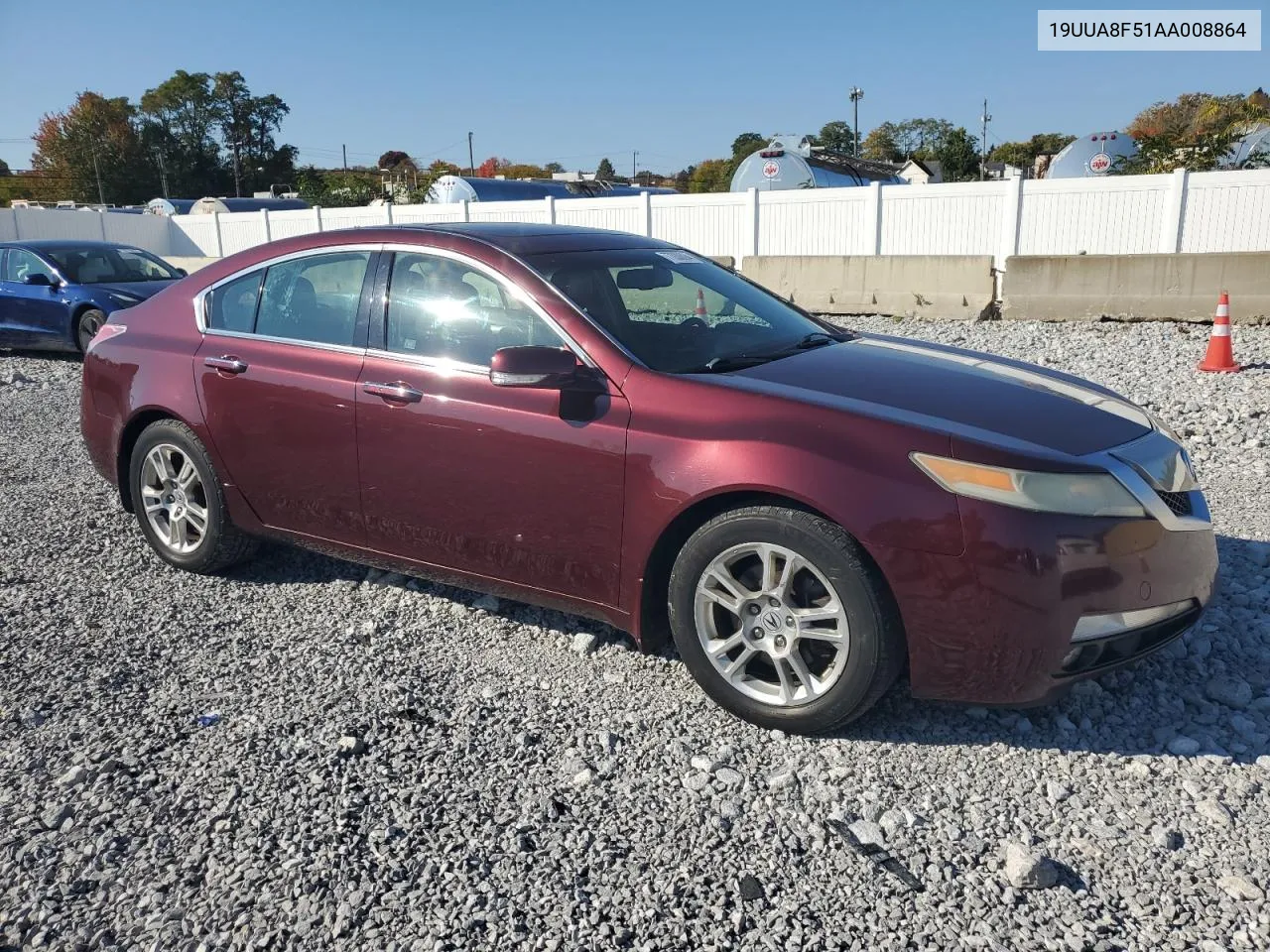 2010 Acura Tl VIN: 19UUA8F51AA008864 Lot: 77030094