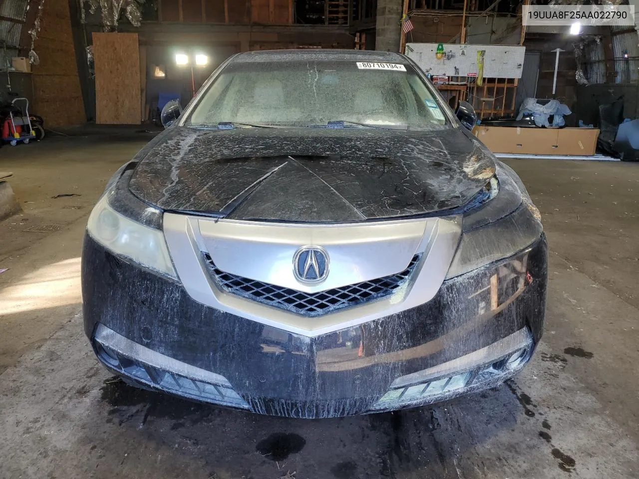 2010 Acura Tl VIN: 19UUA8F25AA022790 Lot: 80710194