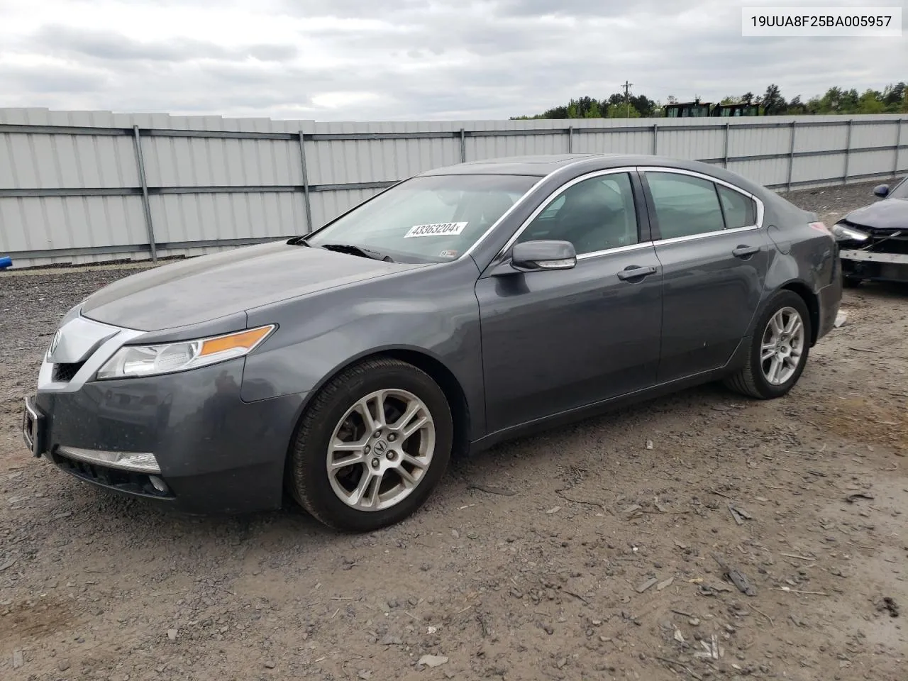 2011 Acura Tl VIN: 19UUA8F25BA005957 Lot: 43363204