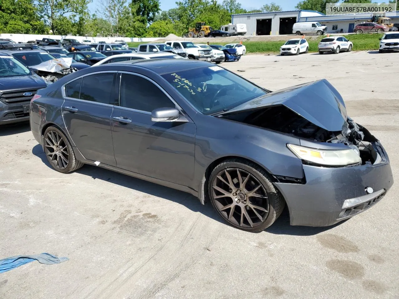 2011 Acura Tl VIN: 19UUA8F57BA001192 Lot: 57217934