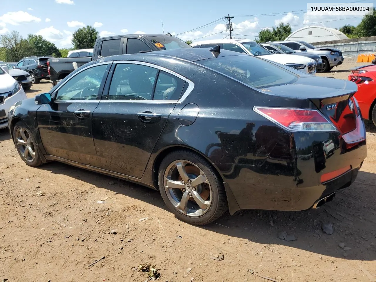 2011 Acura Tl VIN: 19UUA9F58BA000994 Lot: 68664914