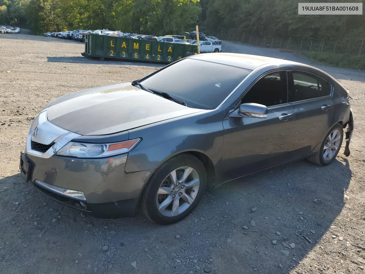 2011 Acura Tl VIN: 19UUA8F51BA001608 Lot: 70978704