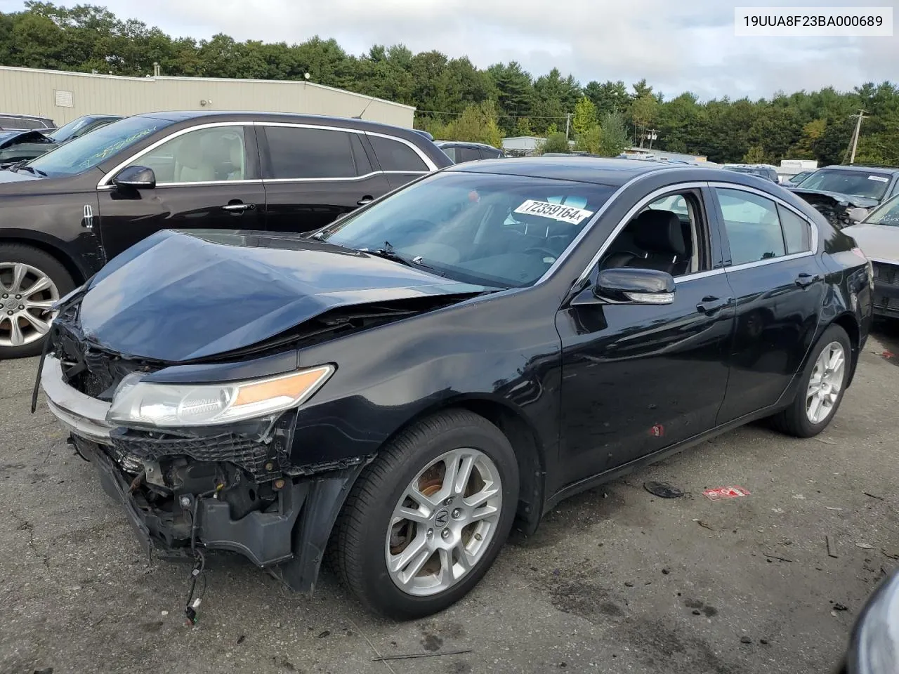 2011 Acura Tl VIN: 19UUA8F23BA000689 Lot: 72359164