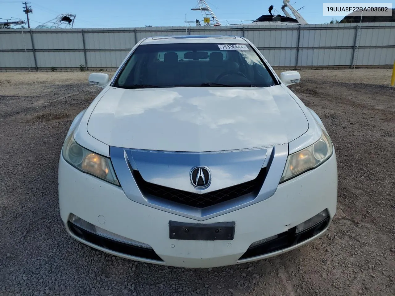 2011 Acura Tl VIN: 19UUA8F22BA003602 Lot: 75336444