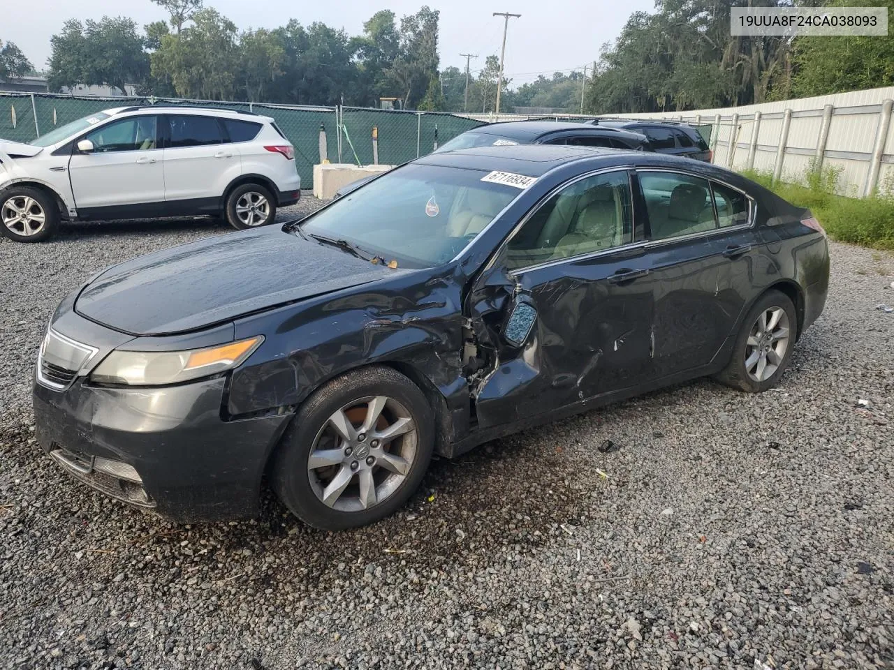 2012 Acura Tl VIN: 19UUA8F24CA038093 Lot: 67116934