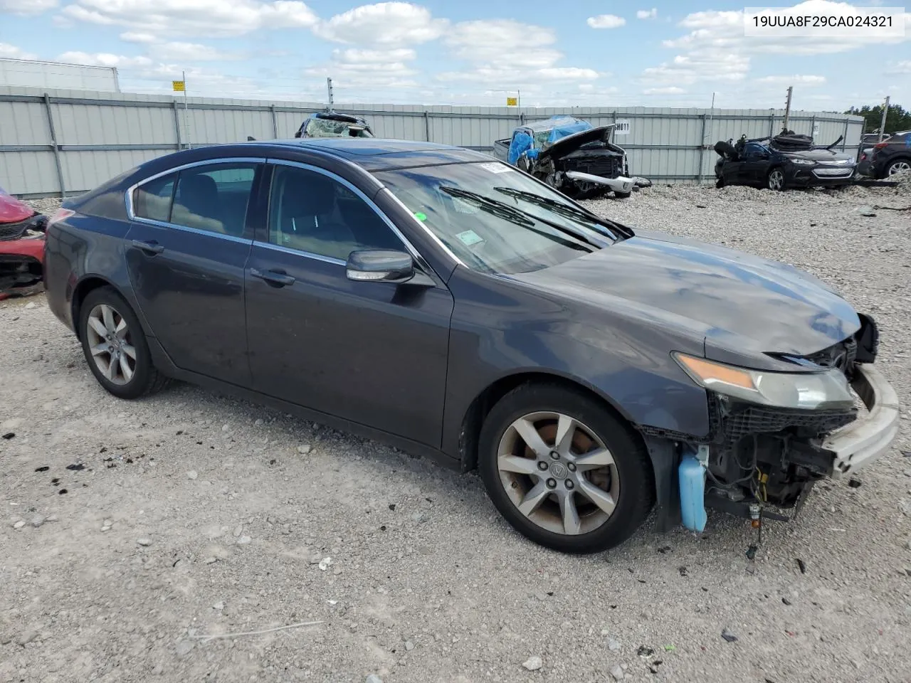 2012 Acura Tl VIN: 19UUA8F29CA024321 Lot: 67152844