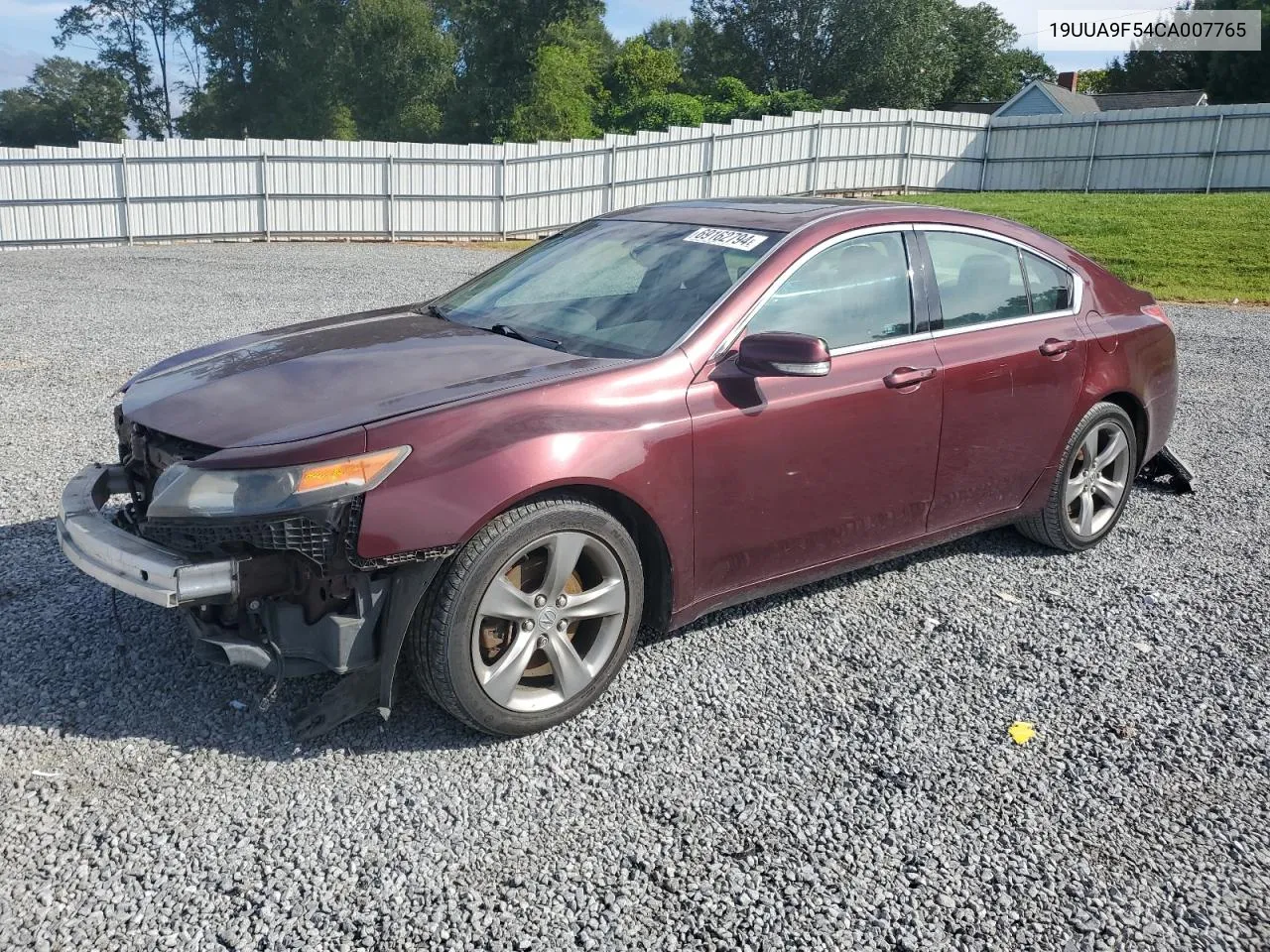 2012 Acura Tl VIN: 19UUA9F54CA007765 Lot: 69162794