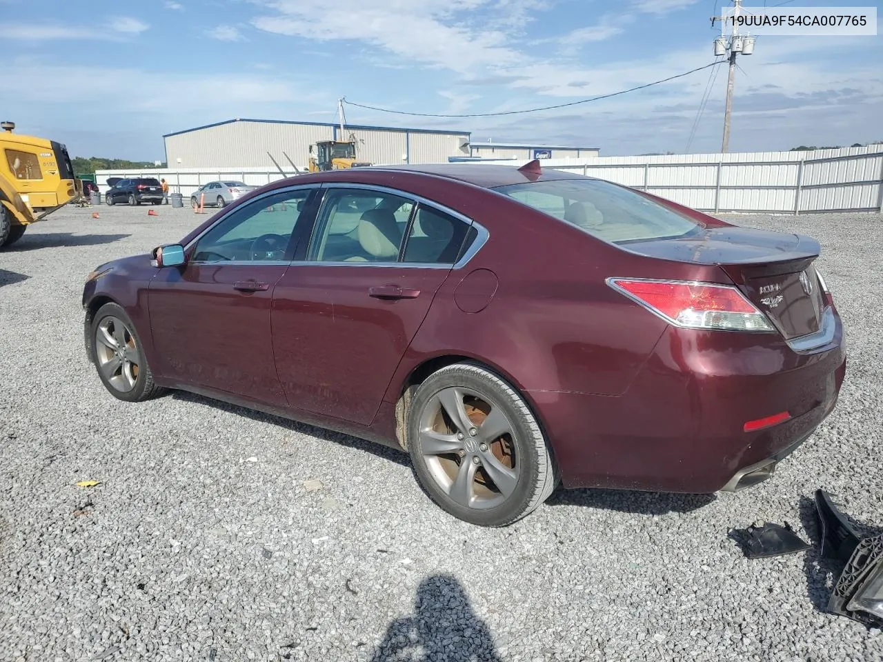 2012 Acura Tl VIN: 19UUA9F54CA007765 Lot: 69162794