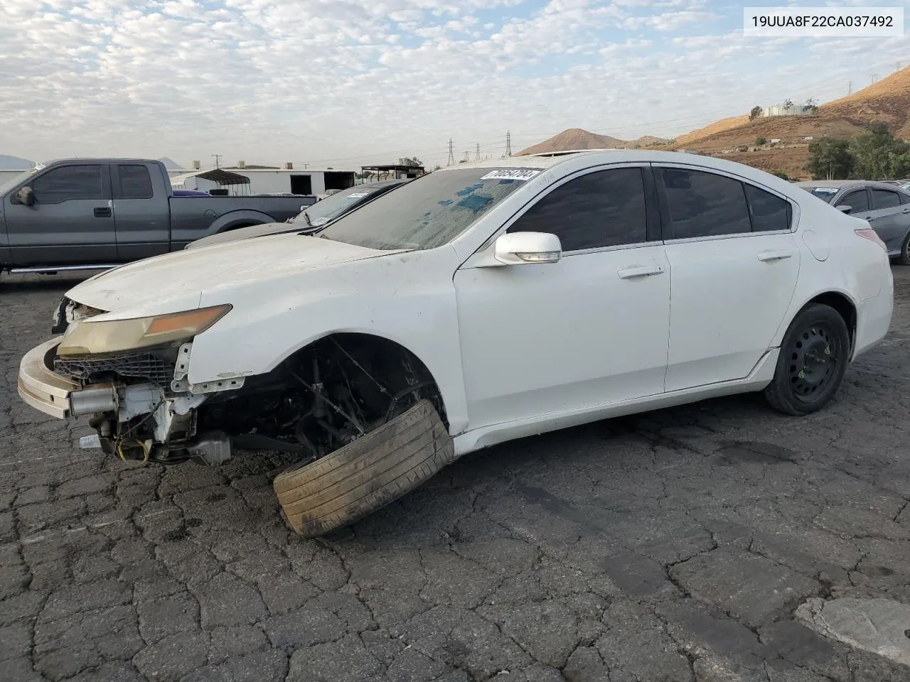 2012 Acura Tl VIN: 19UUA8F22CA037492 Lot: 70054704