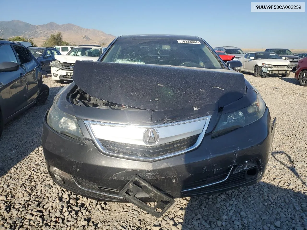 2012 Acura Tl VIN: 19UUA9F58CA002259 Lot: 70323864