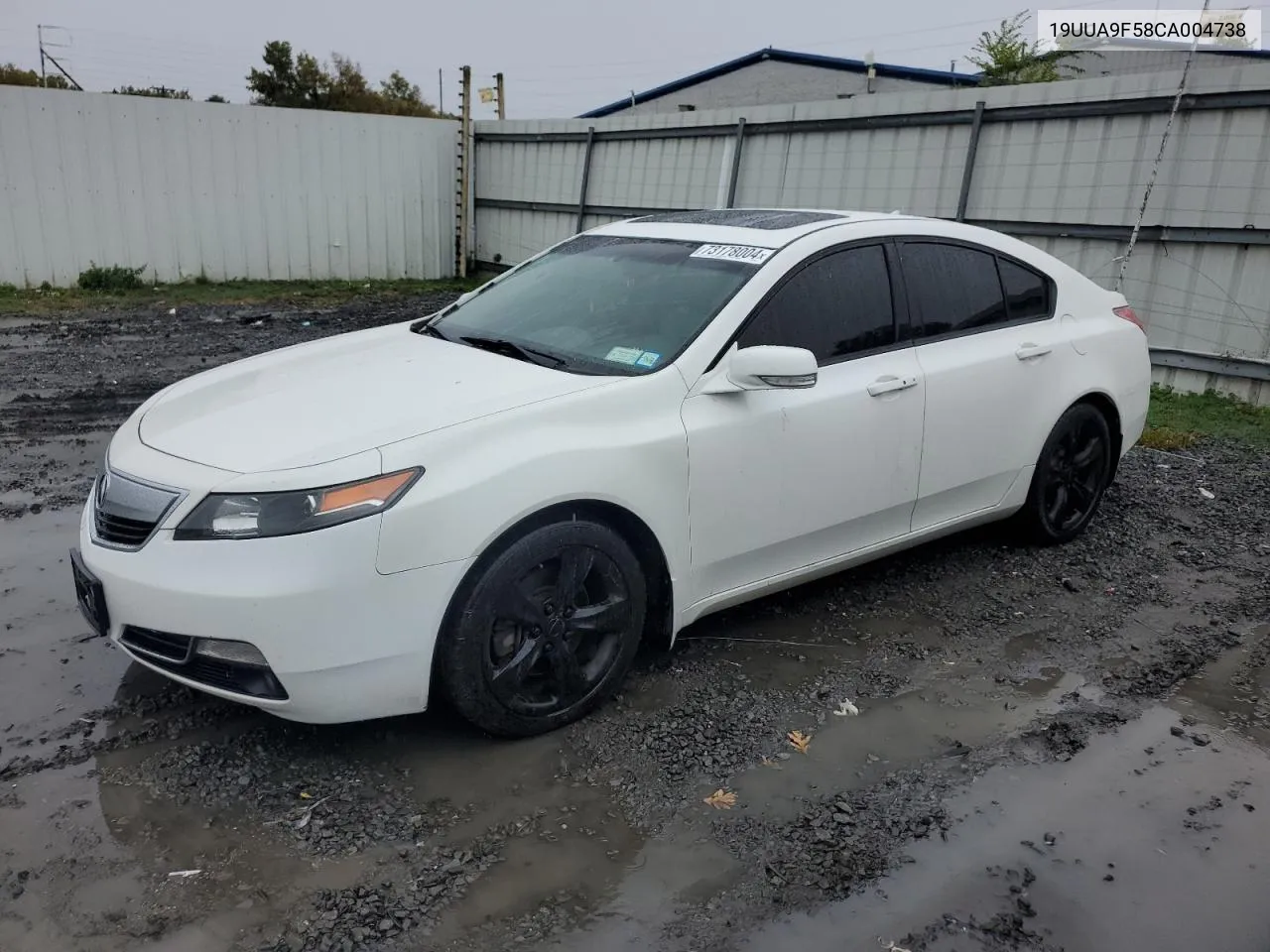 2012 Acura Tl VIN: 19UUA9F58CA004738 Lot: 73178004