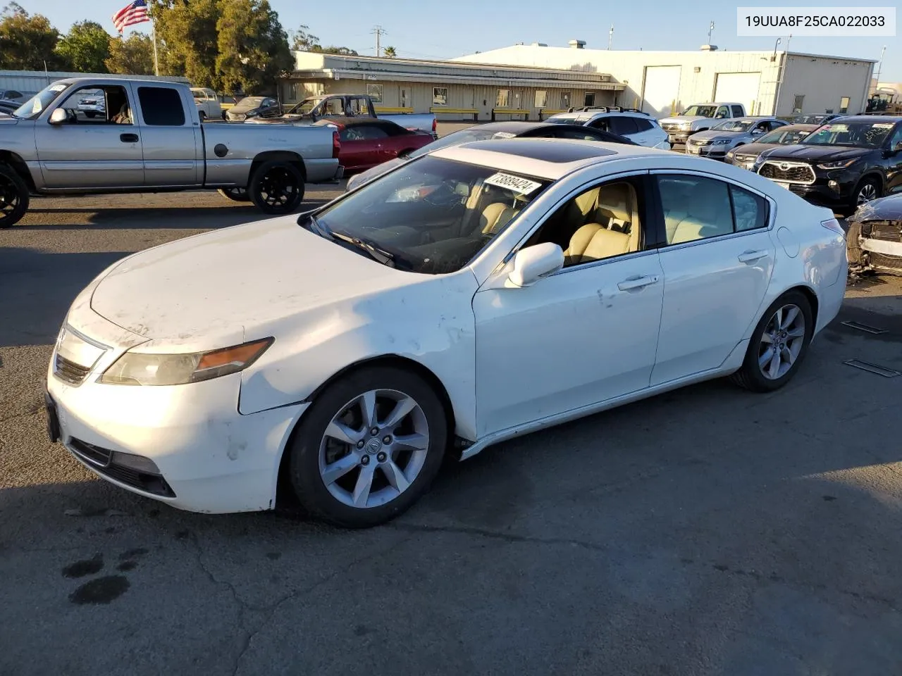 2012 Acura Tl VIN: 19UUA8F25CA022033 Lot: 73889424