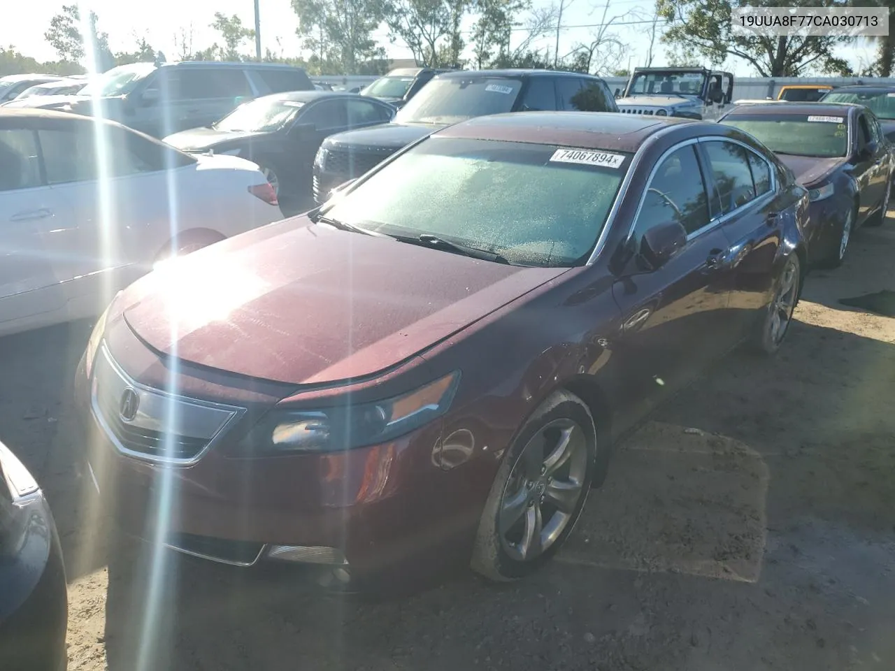 2012 Acura Tl VIN: 19UUA8F77CA030713 Lot: 74067894