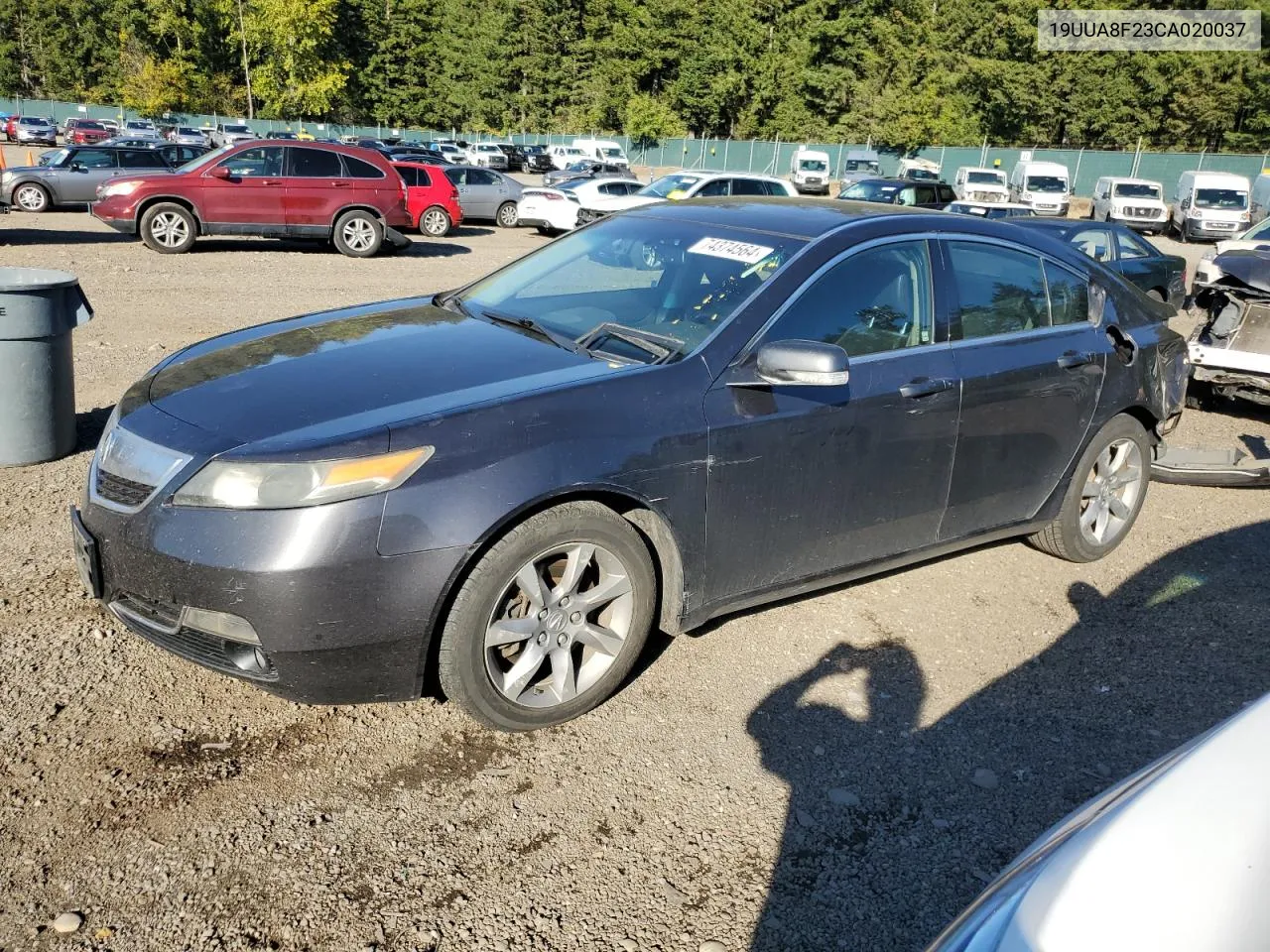 2012 Acura Tl VIN: 19UUA8F23CA020037 Lot: 74374564