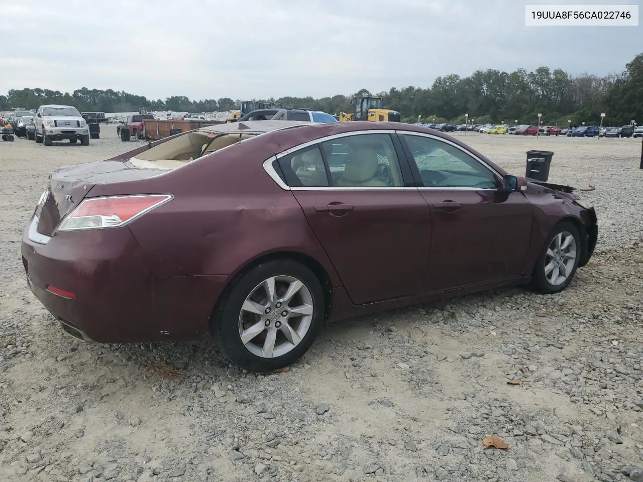 2012 Acura Tl VIN: 19UUA8F56CA022746 Lot: 75455334