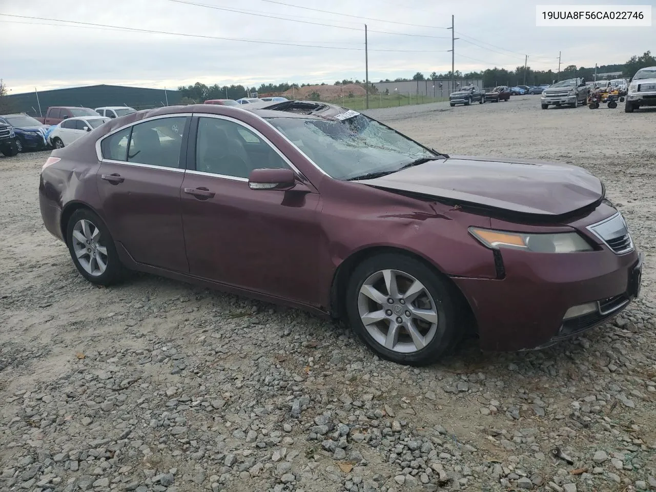 2012 Acura Tl VIN: 19UUA8F56CA022746 Lot: 75455334